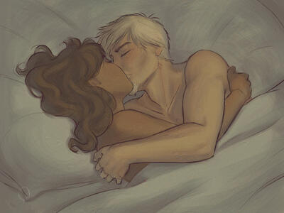 #KissArtFebruary inspired by “In bed - The Kiss”