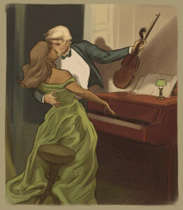 #KissArtFebruary inspired by &quot;The Kreutzer Sonata&quot;